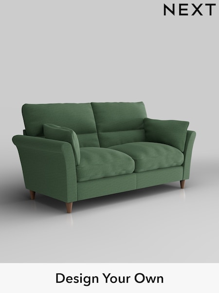 Relaxed Linen Look/Dark Green Hartley Highback Relaxed Sit (H37152) | £1,325
