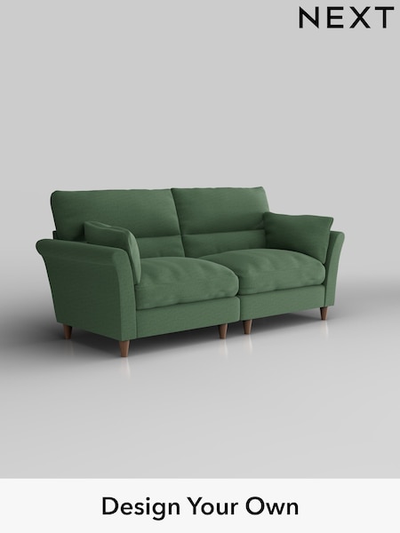 Relaxed Linen Look/Dark Green Hartley Highback Relaxed Sit (H37152) | £1,425