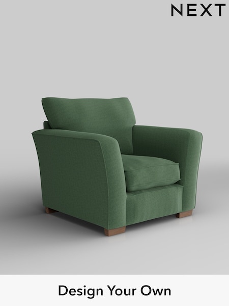 Relaxed Linen Look/Dark Green Heath Highback (H37153) | £750