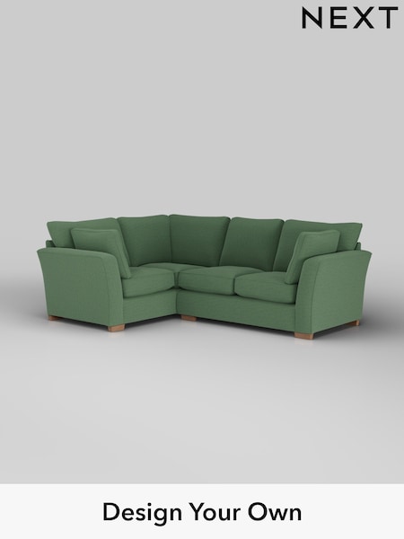 Relaxed Linen Look/Dark Green Heath Highback (H37153) | £2,050