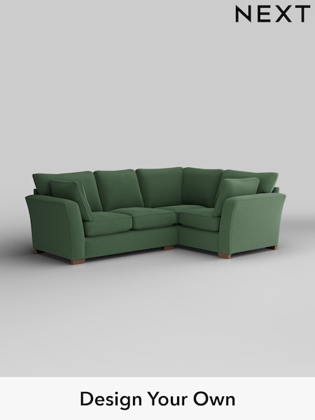 Relaxed Linen Look/Dark Green Heath Highback (H37153) | £2,050