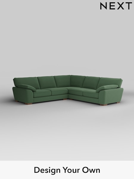Relaxed Linen Look/Dark Green Stamford Grand Relaxed Sit (H37154) | £3,025