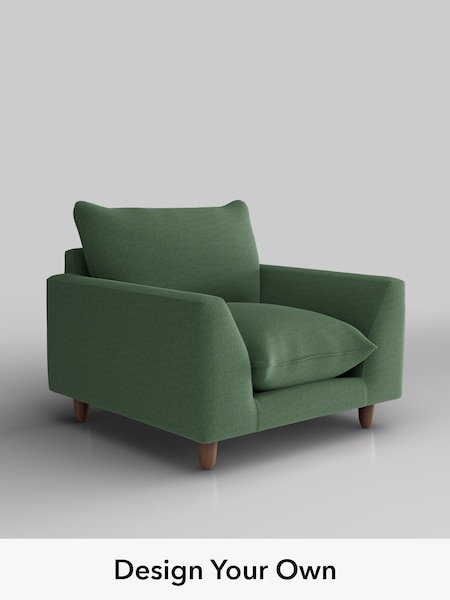 Relaxed Linen Look/Dark Green Noa Deep Relaxed Sit (H37159) | £875