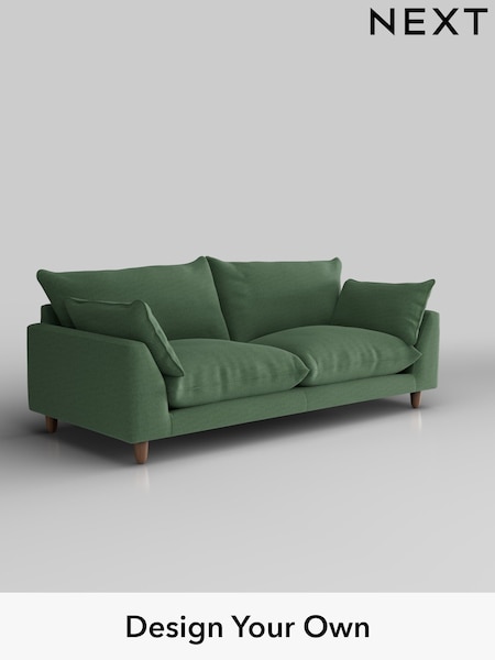 Relaxed Linen Look/Dark Green Noa Deep Relaxed Sit (H37159) | £1,275