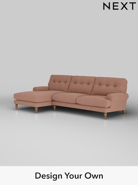 Relaxed Linen Look/Light Rust Brown Erin Buttoned Back Deep Relaxed Sit (H37166) | £2,025