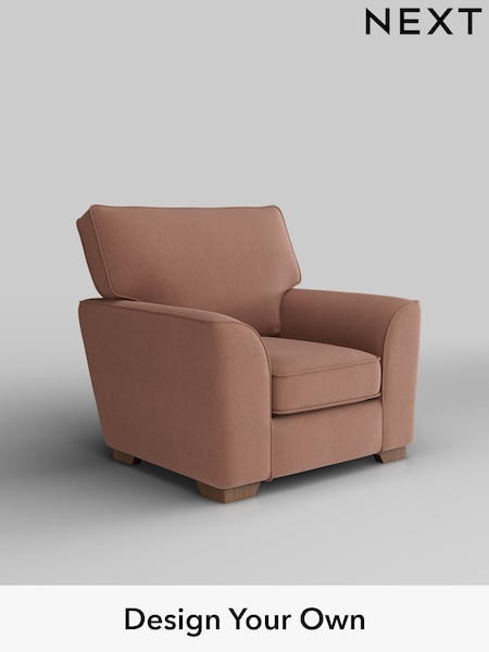 Relaxed Linen Look/Light Rust Brown Stamford (H37172) | £750