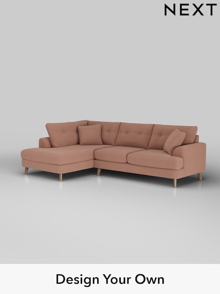 Relaxed Linen Look/Light Rust Brown Parker Buttoned Back (H37177) | £2,325