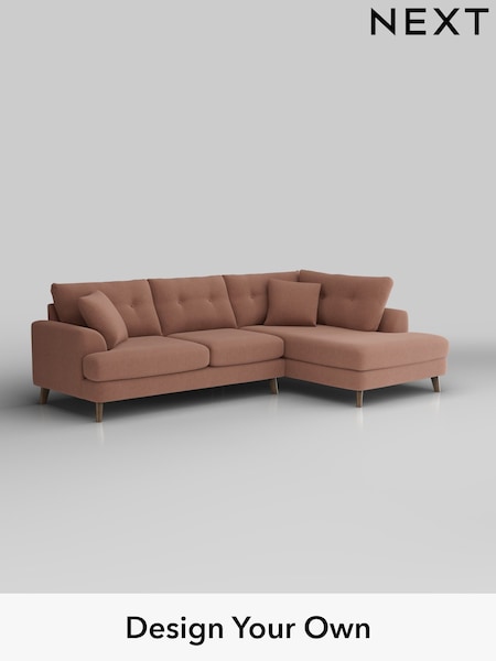 Relaxed Linen Look/Light Rust Brown Parker Buttoned Back (H37177) | £2,325