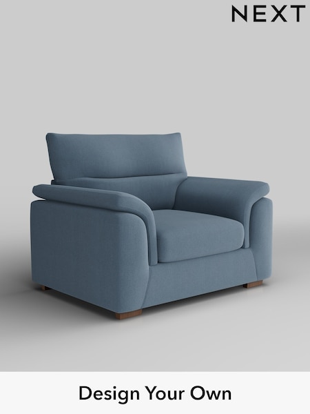 Relaxed Linen Look/Mid Blue Hayden Highback (H37178) | £850