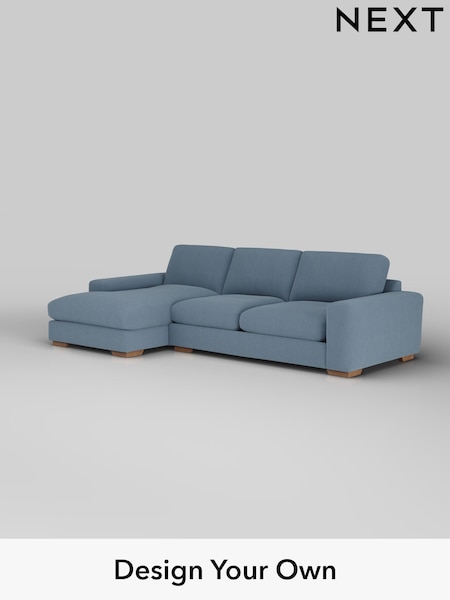 Relaxed Linen Look/Mid Blue Houghton Deep Relaxed Sit (H37182) | £2,325