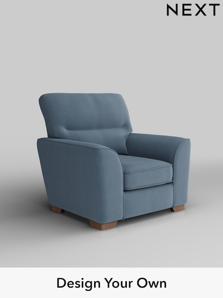 Relaxed Linen Look/Mid Blue Stamford Highback (H37183) | £799