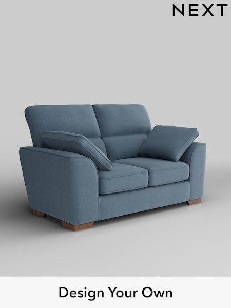 Relaxed Linen Look/Mid Blue Stamford Highback (H37183) | £1,099