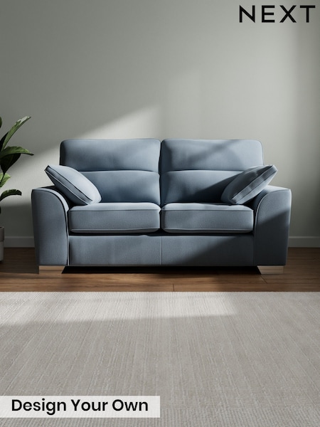 Relaxed Linen Look/Mid Blue Stamford Highback (H37183) | £1,199