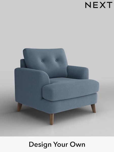 Relaxed Linen Look/Mid Blue Parker Buttoned Back (H37191) | £925