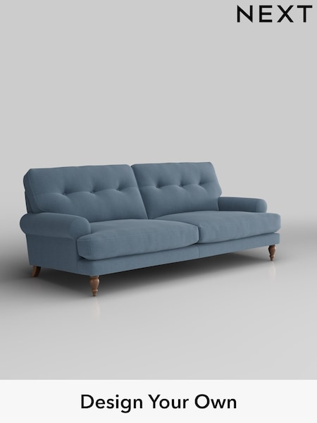 Relaxed Linen Look/Mid Blue Erin Buttoned Back Deep Relaxed Sit (H37193) | £1,425