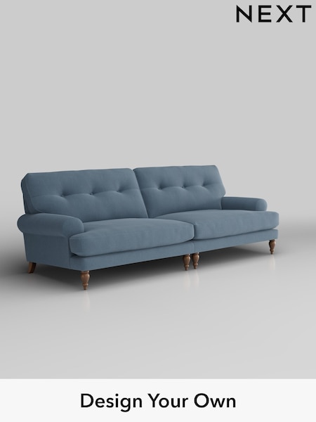 Relaxed Linen Look/Mid Blue Erin Buttoned Back Deep Relaxed Sit (H37193) | £1,525