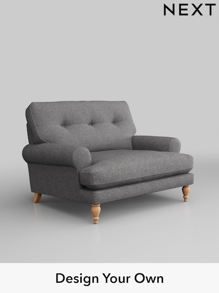 Studio Chenille/Mid Grey Erin Buttoned Back Deep Relaxed Sit (H37220) | £899