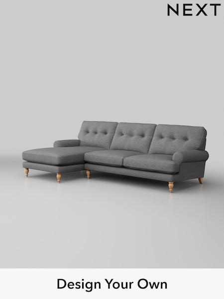 Studio Chenille/Mid Grey Erin Buttoned Back Deep Relaxed Sit (H37220) | £1,875