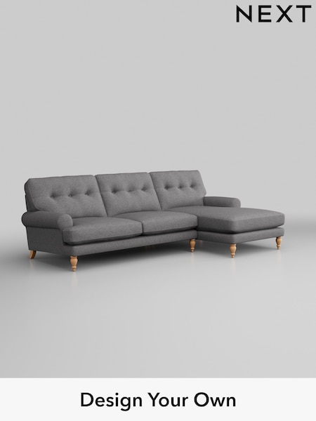 Studio Chenille/Mid Grey Erin Buttoned Back Deep Relaxed Sit (H37220) | £1,875