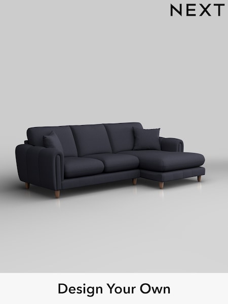 Tweedy Blend Easy Clean/Dark Slate Blue Odella (H37248) | £1,850