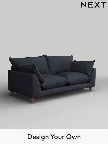 Tweedy Blend Easy Clean/Dark Slate Blue Noa Deep Relaxed Sit (H37251) | £1,075