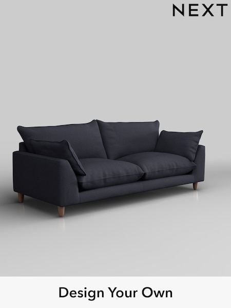 Tweedy Blend Easy Clean/Dark Slate Blue Noa Deep Relaxed Sit (H37251) | £1,175