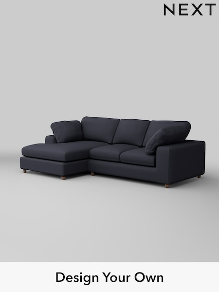 Tweedy Blend Easy Clean/Dark Slate Blue N Premium The Snuggle Grand (H37252) | £2,475