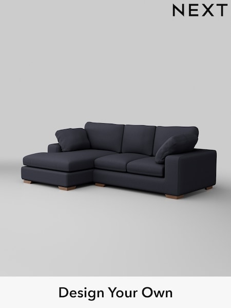 Tweedy Blend Easy Clean/Dark Slate Blue N Premium The Snuggle Grand (H37252) | £2,575