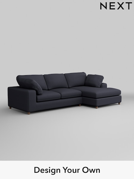 Tweedy Blend Easy Clean/Dark Slate Blue N Premium The Snuggle Grand (H37252) | £2,575