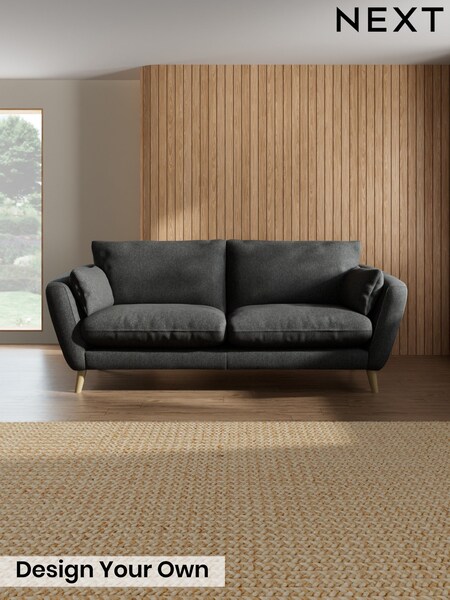 Tweedy Blend Easy Clean/Charcoal Grey Orlo Relaxed Sit (H37256) | £1,099