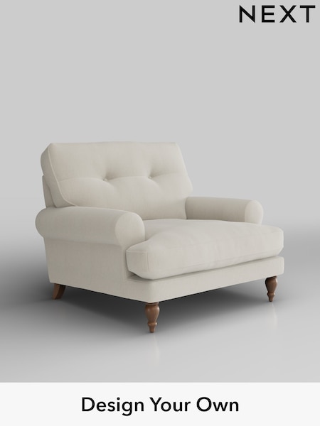 Relaxed Linen Look/Oyster Erin Buttoned Back Deep Relaxed Sit (H37258) | £925