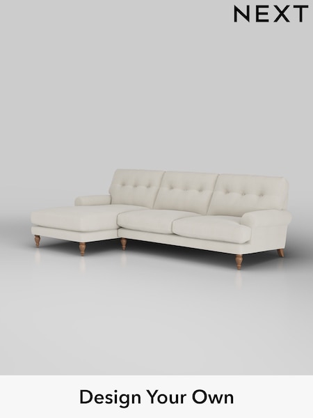 Relaxed Linen Look/Oyster Erin Buttoned Back Deep Relaxed Sit (H37258) | £2,025