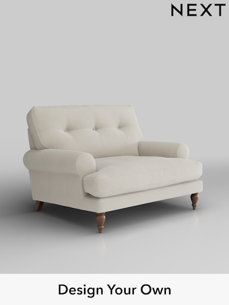 Relaxed Linen Look/Oyster Erin Buttoned Back Deep Sit (H37265) | £975