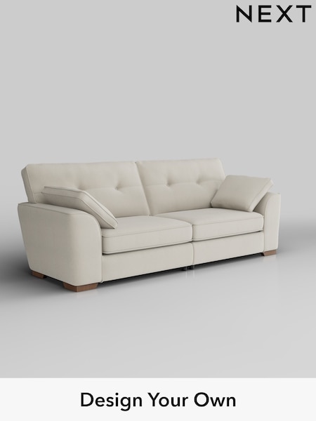 Relaxed Linen Look/Oyster Stamford Buttoned Back (H37273) | £1,399