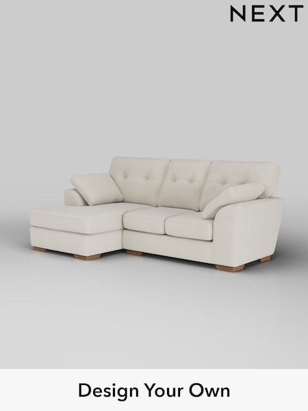 Relaxed Linen Look/Oyster Stamford Buttoned Back (H37273) | £1,775