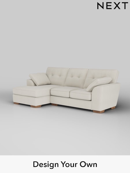 Relaxed Linen Look/Oyster Stamford Buttoned Back (H37273) | £1,875