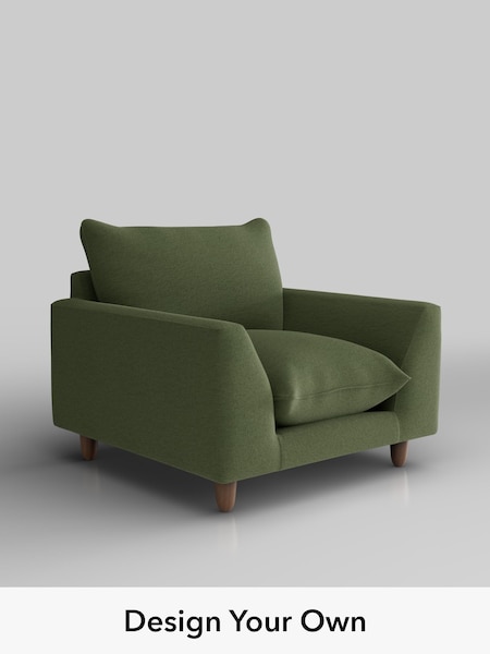Ripple Chenille/Mid Moss Green Noa Deep Relaxed Sit (H37289) | £875