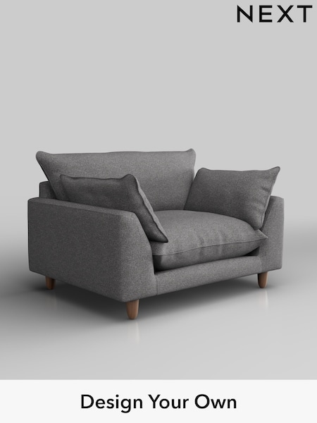 Studio Chenille/Mid Grey Noa Deep Relaxed Sit (H37291) | £850