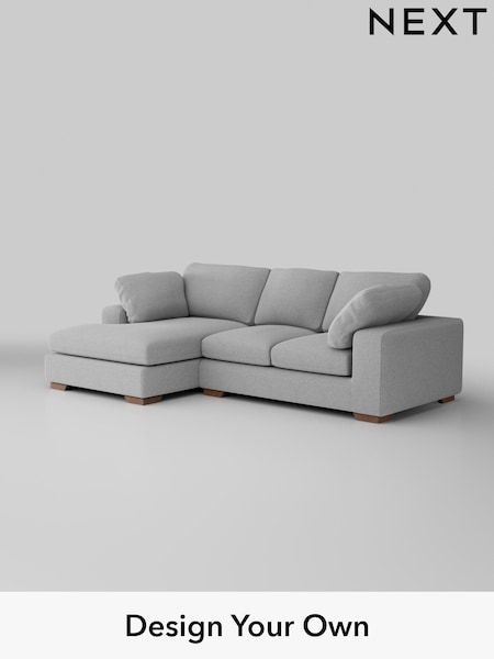 Tweedy Blend Easy Clean/Light Silver Grey N Premium The Snuggle Grand (H37307) | £2,475
