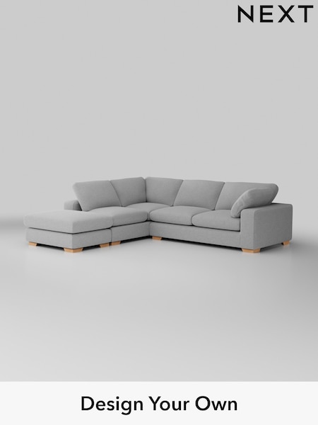 Tweedy Blend Easy Clean/Light Silver Grey N Premium The Snuggle Grand (H37307) | £3,399