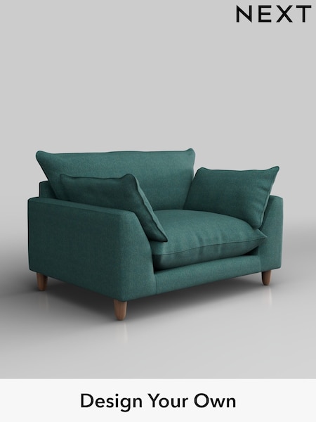 Tweedy Chenille/Dark Teal Green Noa Deep Relaxed Sit (H37314) | £875