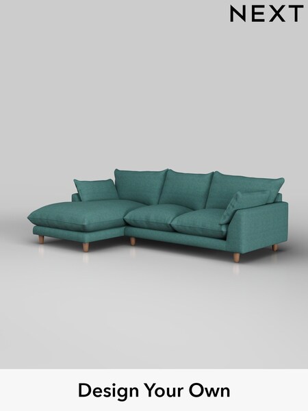 Tweedy Chenille/Dark Teal Green Noa Deep Relaxed Sit (H37314) | £1,775