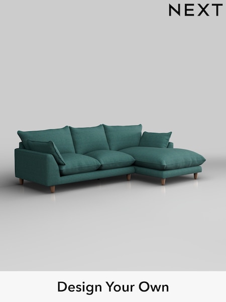 Tweedy Chenille/Dark Teal Green Noa Deep Relaxed Sit (H37314) | £1,775