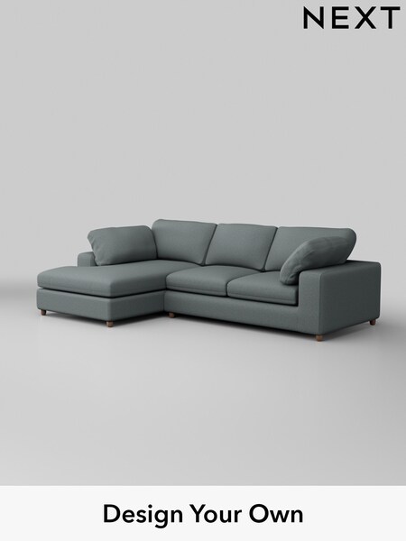 Tweedy Blend Easy Clean/Mid Slate Teal Green N Premium The Snuggle Grand (H37322) | £2,650