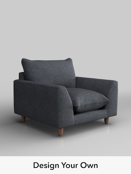Tweedy Chenille/Navy Blue Noa Deep Relaxed Sit (H37331) | £775