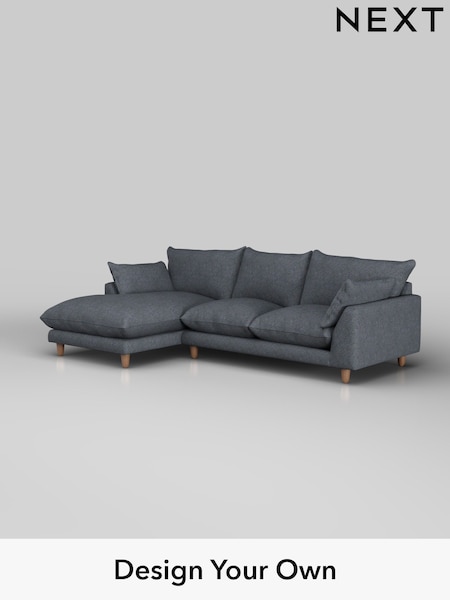 Tweedy Chenille/Navy Blue Noa Deep Relaxed Sit (H37331) | £1,775