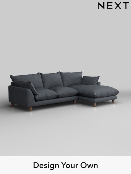 Tweedy Chenille/Navy Blue Noa Deep Relaxed Sit (H37331) | £1,775