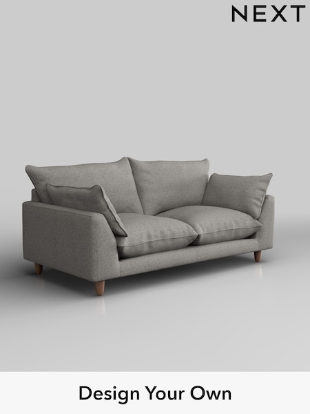 Woven Chenille Easy Clean/Light Grey Noa Deep Relaxed Sit (H37337) | £1,175