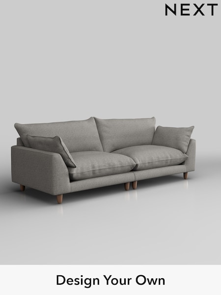 Woven Chenille Easy Clean/Light Grey Noa Deep Relaxed Sit (H37337) | £1,375