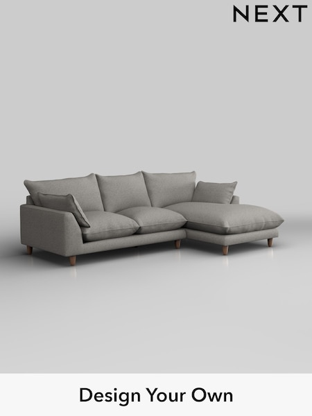 Woven Chenille Easy Clean/Light Grey Noa Deep Relaxed Sit (H37337) | £1,875